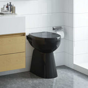 Vidaxl randloos toilet 7 cm extra hoogte soft-close keramiek zwart - afbeelding 3