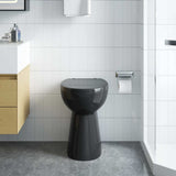 Vidaxl randloos toilet 7 cm extra hoogte soft-close keramiek zwart - afbeelding 1