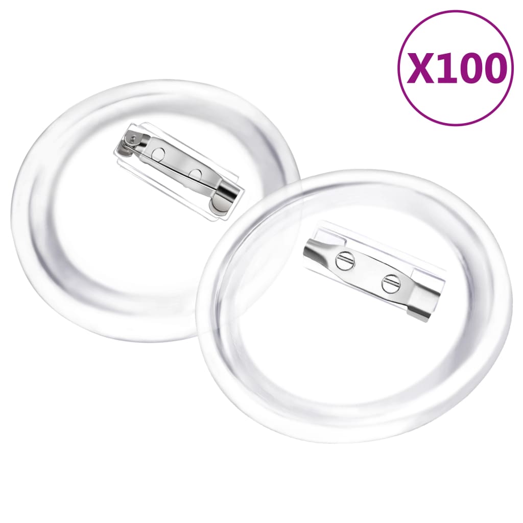Vidaxl buttons met spelden 100 st 44 mm acryl