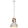 Vidaxl hanglamp industrieel rond 25 w e27 30 cm zilverkleurig