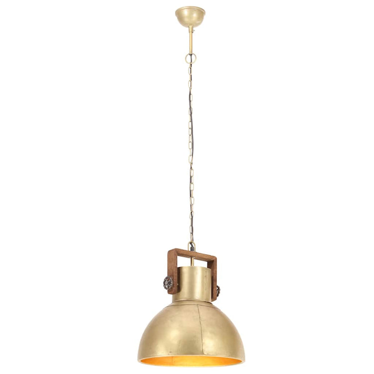 Vidaxl hanglamp industrieel rond 25 w e27 40 cm messingkleurig
