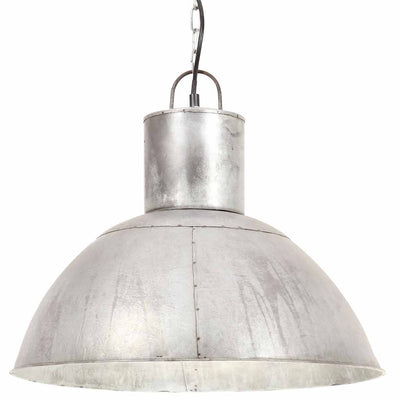 Vidaxl hanglamp rond 25 w e27 48 cm zilverkleurig