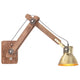 Vidaxl wandlamp industrieel rond e27 messingkleurig
