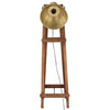 Vidaxl vloerlamp e27 massief mangohout messingkleurig