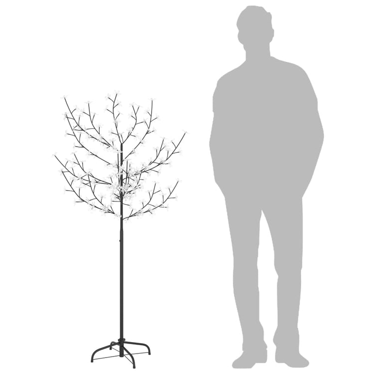 VidaXL Kerstboom 120 LED's koudwit licht kersenbloesem 150 cm