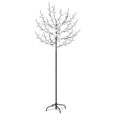 VidaXL Kerstboom 200 LED's blauw wit licht kersenbloesem 180 cm