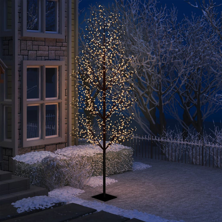VidaXL Kerstboom 1200 LED's warmwit licht kersenbloesem 400 cm