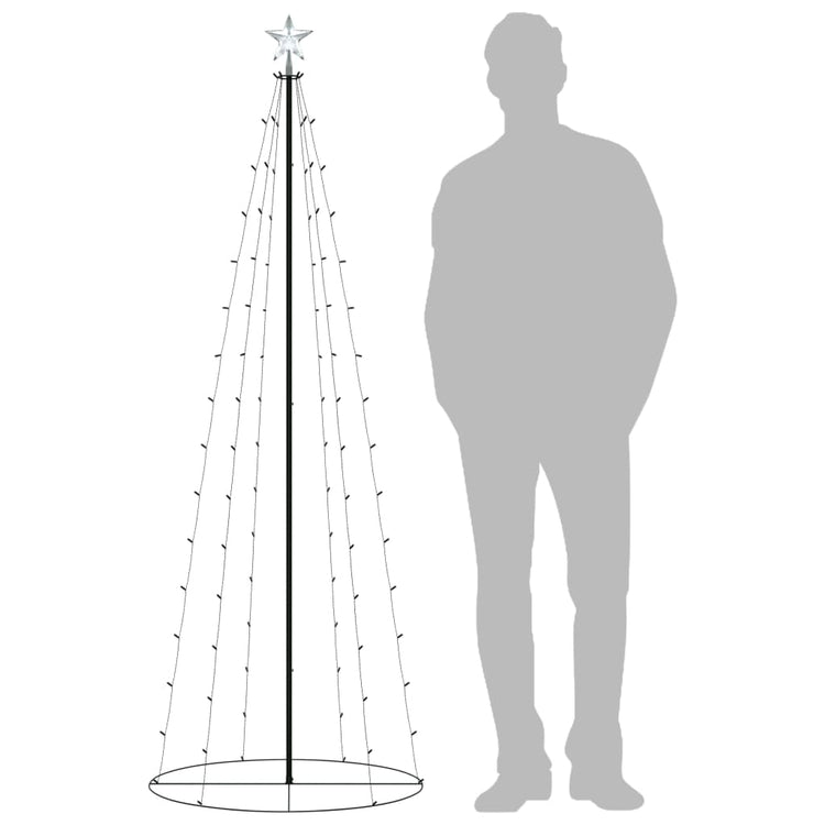 VidaXL Kegelkerstboom 100 warmwitte LED's 70x180 cm