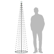 VidaXL Kegelkerstboom 136 meerkleurige LED's 70x240 cm - afbeelding 3