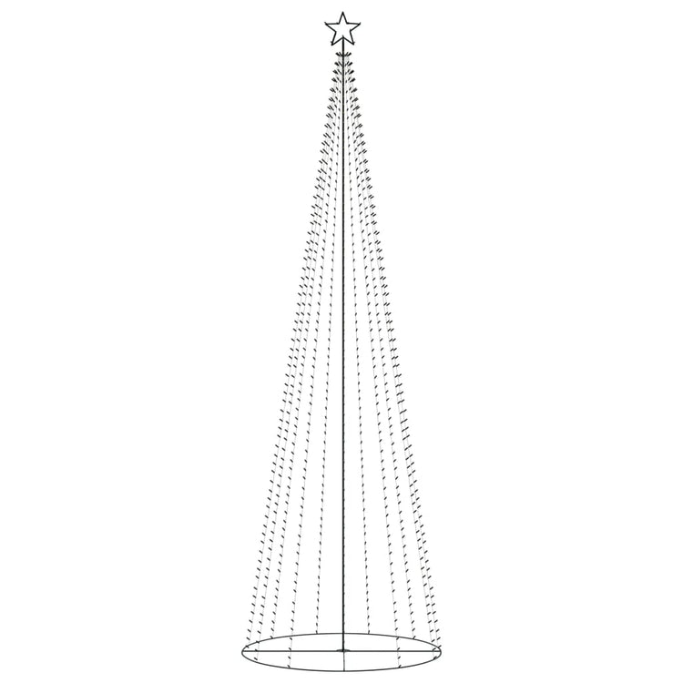 Vidaxl kegelkerstboom 752 meerkleurige led's 160x500 cm