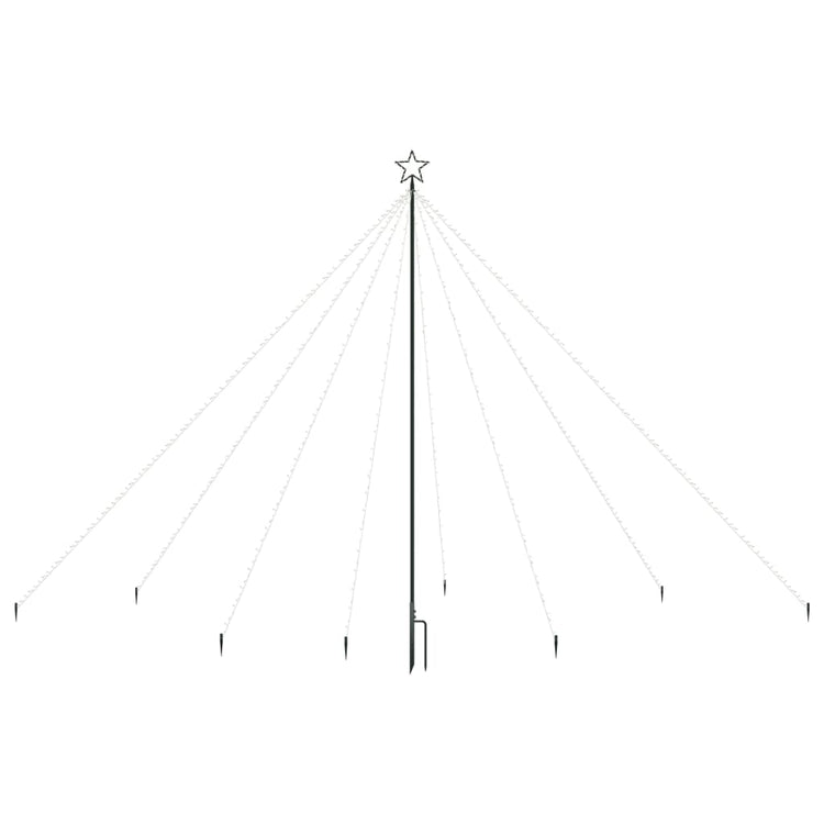 Vidaxl kerstboomverlichting waterval binnen buiten 576 led's 3,6 m