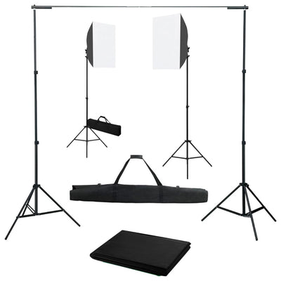 Vidaxl fotostudioset met softboxlampen en achtergrond