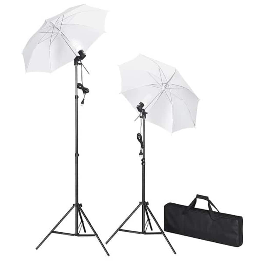 Vidaxl fotostudioset met achtergrond, lampen en paraplu's