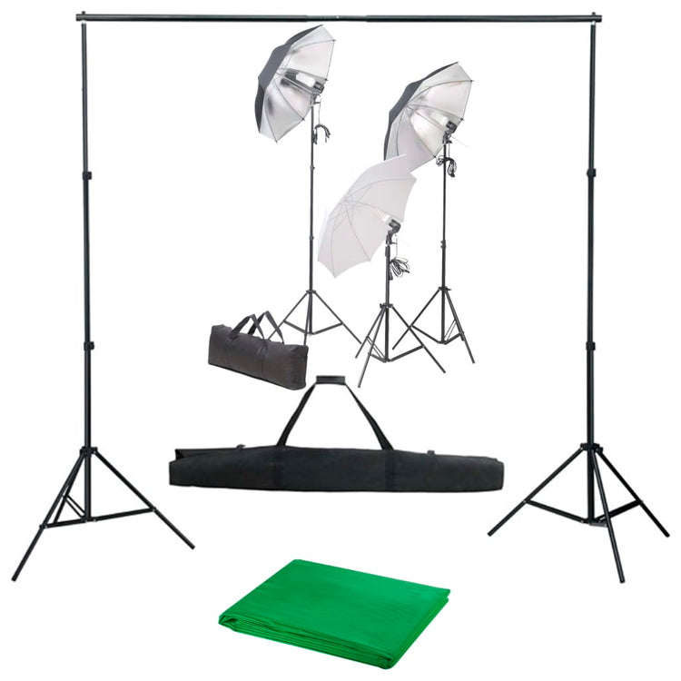 VidaXL Fotostudioset met verlichtingsset en achtergrond