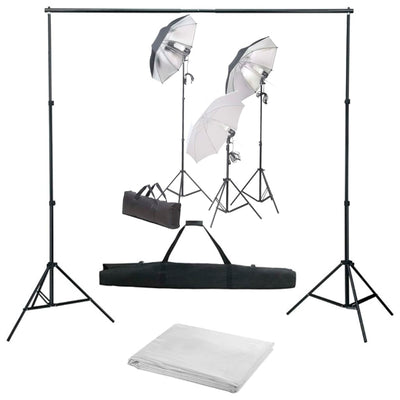 Vidaxl fotostudioset met verlichtingsset en achtergrond