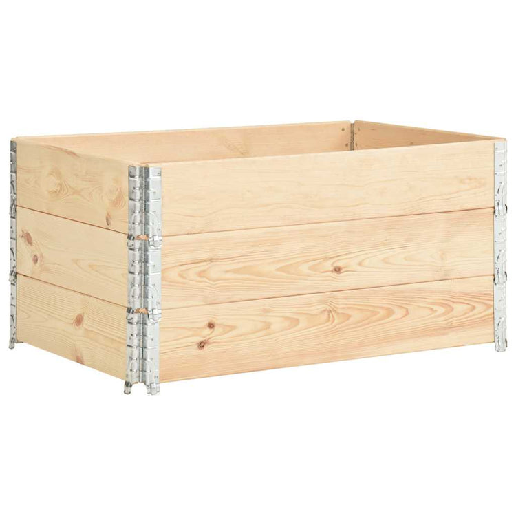 Vidaxl 3 st plantenbakken verhoogd 80x120 cm massief grenenhout
