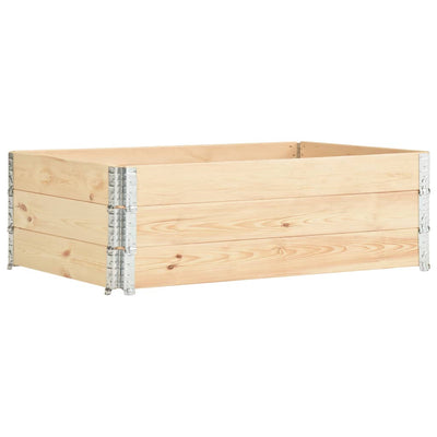 Vidaxl 3 st plantenbakken verhoogd 50x150 cm massief grenenhout