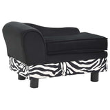 Vidaxl hondenbank 57x34x36 cm pluche zwart - afbeelding 2