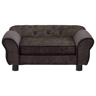 Vidaxl hondenbank 72x45x30 cm pluche bruin