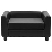 Vidaxl hondenbank 60x43x30 cm pluche en kunstleer zwart - afbeelding 3