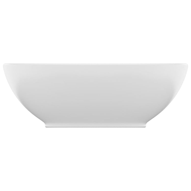 Vidaxl wastafel ovaal 40x33 cm keramiek matwit