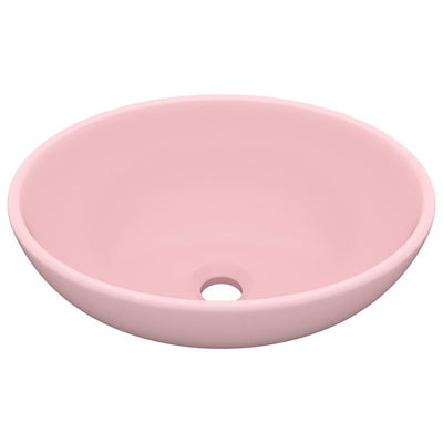 Vidaxl wastafel ovaal 40x33 cm keramiek matroze