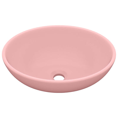 Vidaxl wastafel ovaal 40x33 cm keramiek matroze