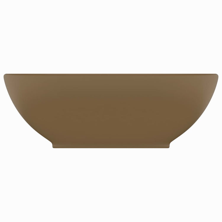 Vidaxl wastafel ovaal 40x33 cm keramiek matcrème