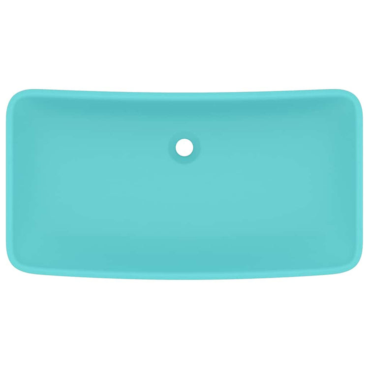 Vidaxl wastafel rechthoekig 71x38 cm keramiek mat lichtgroen