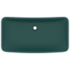 Vidaxl wastafel rechthoekig 71x38 cm keramiek mat donkergroen