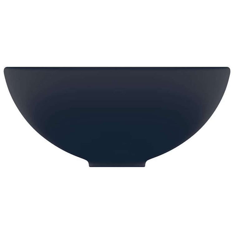 Vidaxl wastafel rond 32,5x14 cm keramiek mat donkerblauw