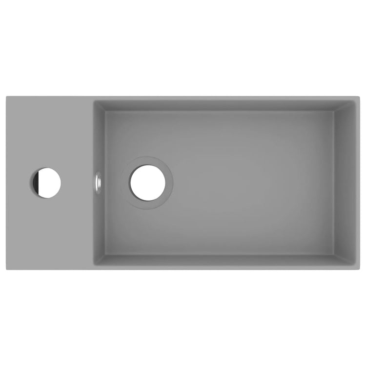 Vidaxl wastafel met overloop keramiek lichtgrijs