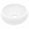 Vidaxl wastafel rond 40x15 cm keramiek matwit