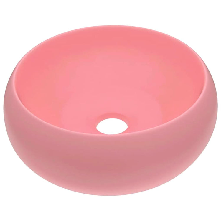 Vidaxl wastafel rond 40x15 cm keramiek matroze