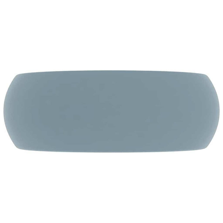 Vidaxl wastafel rond 40x15 cm keramiek mat lichtblauw