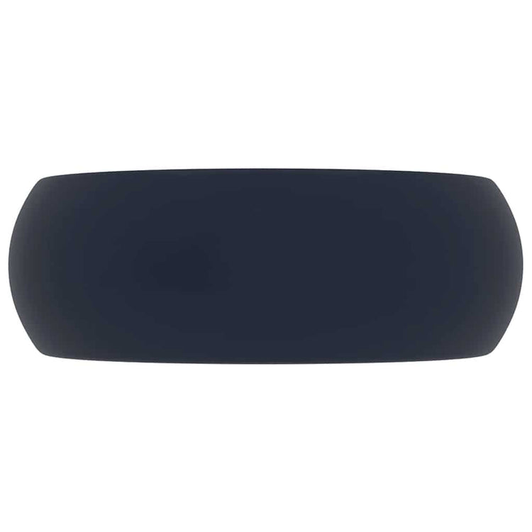 Vidaxl wastafel rond 40x15 cm keramiek mat donkerblauw