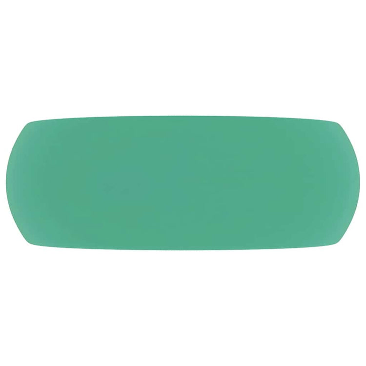 Vidaxl wastafel rond 40x15 cm keramiek mat lichtgroen