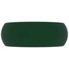 Vidaxl wastafel rond 40x15 cm keramiek mat donkergroen