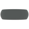 Vidaxl wastafel rond 40x15 cm keramiek mat donkergrijs