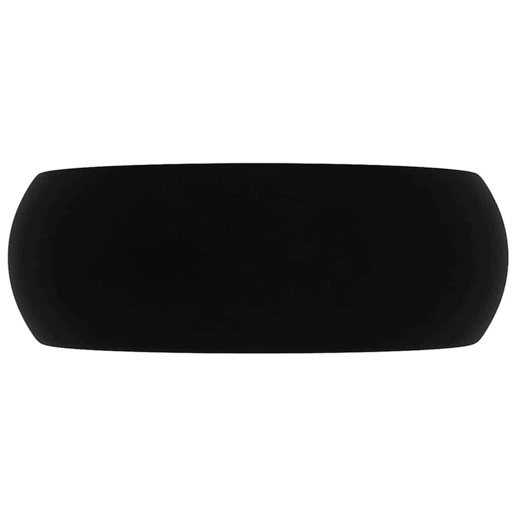 Vidaxl wastafel rond 40x15 cm keramiek matzwart