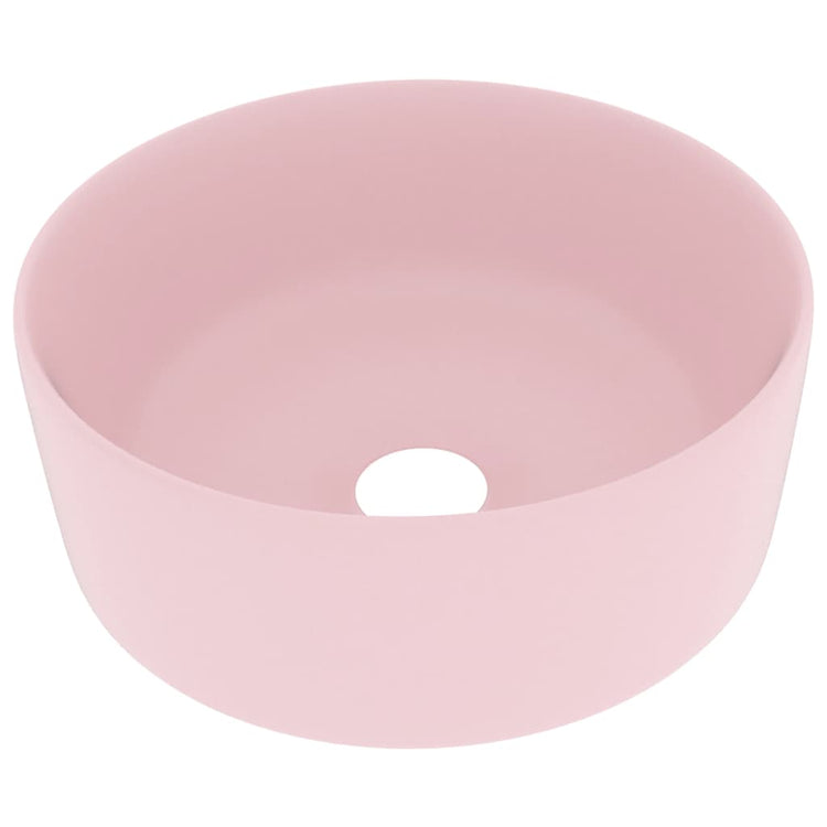 Vidaxl wastafel rond 40x15 cm keramiek matroze