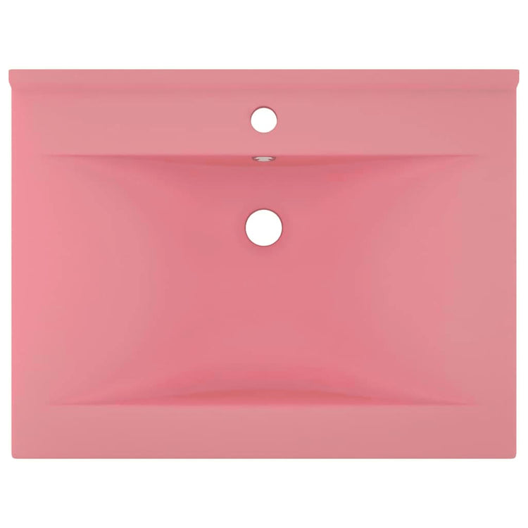 Vidaxl wastafel met kraangat 60x46 cm keramiek matroze