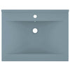 Vidaxl wastafel met kraangat 60x46 cm keramiek mat lichtblauw