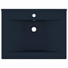 Vidaxl wastafel met kraangat 60x46 cm keramiek mat donkerblauw