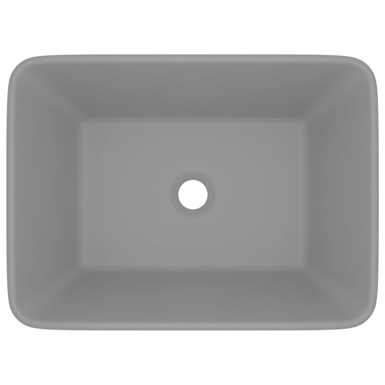 Vidaxl wastafel 41x30x12 cm keramiek mat lichtgrijs
