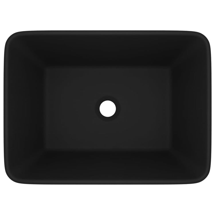 Vidaxl wastafel 41x30x12 cm keramiek matzwart
