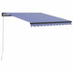 Vidaxl luifel handmatig uittrekbaar 300x250 cm blauw en wit