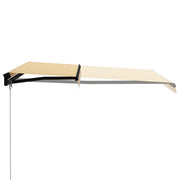 Vidaxl luifel handmatig uittrekbaar 300x250 cm geel en wit - afbeelding 2