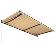VidaXL Luifel handmatig uittrekbaar 600x300 cm geel en wit - afbeelding 3