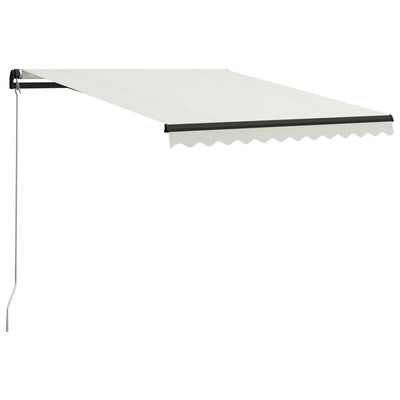 Vidaxl luifel handmatig uittrekbaar met led 300x250 cm crème